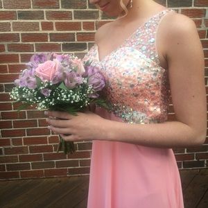 coral prom dress